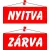 Információs tábla, 22x8,5 cm, kétoldalas, "Nyitva/Zárva", piros 1 db