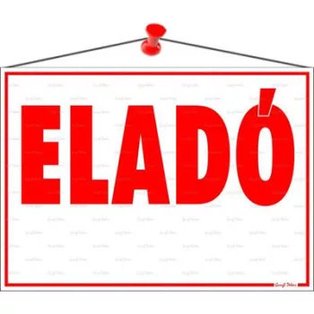 Információs tábla, 35x25 cm, "Eladó" 1 db