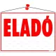 Információs tábla, 35x25 cm, "Eladó" 1 db