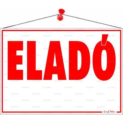 Információs tábla, 50x35 cm, "Eladó" 1 db