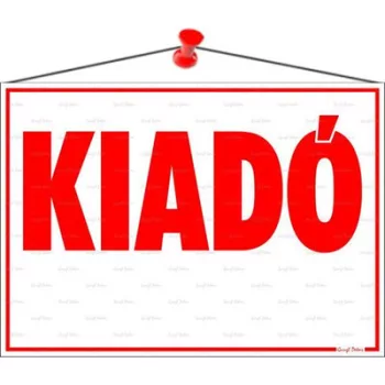 Információs tábla, 35x25 cm, "Kiadó" 1 db