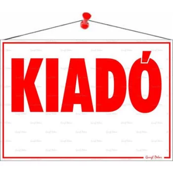 Információs tábla, 50x35 cm, "Kiadó" 1 db