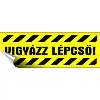   Információs matrica, 14x5 cm, "Vigyázz lépcső!" 1 db