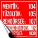 Információs matrica, 10x10 cm, "Mentők tűzoltók, rendőrség telefonszámok" 1 db