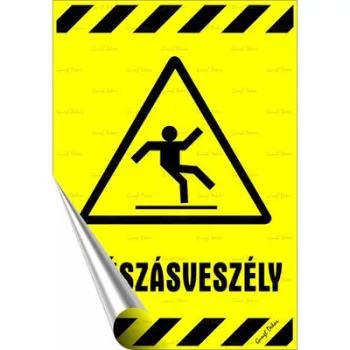   Információs matrica, 25x17,5 cm, "Csúszásveszély" 1 db