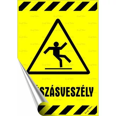 Információs matrica, 25x17,5 cm, "Csúszásveszély" 1 db
