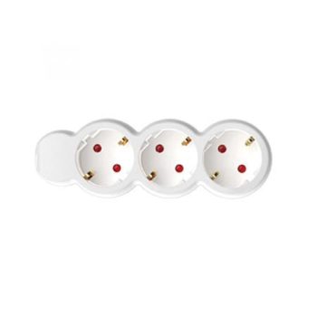   Elosztósor, 3 csatlakozóaljzat, 3 m kábelhosszúság, HOME, fehér