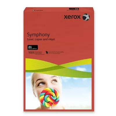 Másolópapír, színes, A4, 80 g, XEROX "Symphony", 500 lap, sötétpiros (intenzív)
