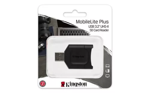 Kártyaolvasó, SD kártyához, USB 3.2 Gen 1, KINGSTON "MobileLite Plus" 1 db