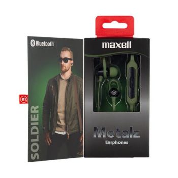   Fülhallgató, vezeték nélküli, Bluetooth 5.1, mikrofonnal, MAXELL "Metalz Soldier", khaki