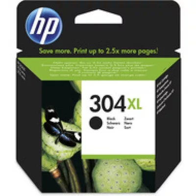 HP 304XL eredeti FEKETE / BLACK Tintapatron 300 oldal kapacitás Nr.304XL (~300 OLDAL) N9K08AE
