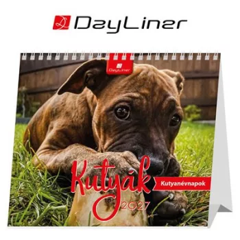Naptár, asztali, álló, DAYLINER "Kutyák" 1 db