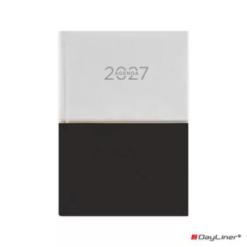   Naptár, tervező, A5, napi, DAYLINER "Contrast", fehér-fekete 1 db