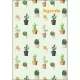 Naptár, tervező, A5, heti, DAYLINER, "Colors", Cactus 1 db