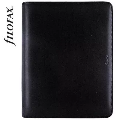 Kalendárium, gyűrűs, betétlapokkal, A5, FILOFAX "Metropol", cipzárral fekete 1 db