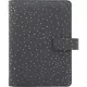 Kalendárium, gyűrűs, betétlapokkal, personal méret, FILOFAX, "Confetti", fekete 1 db