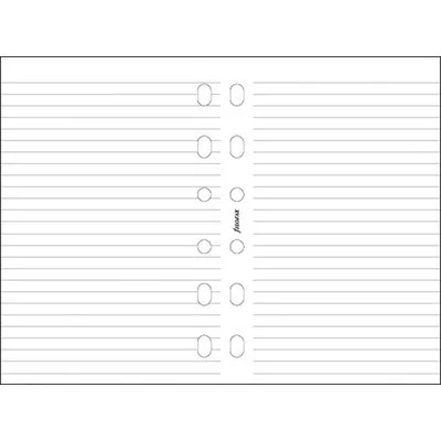 Kalendárium betét, jegyzetlap, pocket méret, vonalas, FILOFAX, fehér 25 lap
