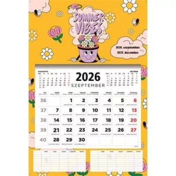  Naptár, fali, diák, 2026/2027 tanév, TOPTIMER, "Summer" 1 db