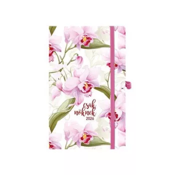   Naptár, tervező, A5, heti, TOPTIMER, "Csak Nőknek", orchidea 1 db
