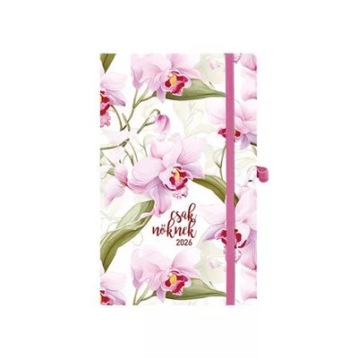 Naptár, tervező, A5, heti, TOPTIMER, "Csak Nőknek", orchidea 1 db