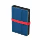 Kalendárium, gyűrűs, betétlapokkal, "L", műbőr, SATURNUS, "225",kék-piros 1 db