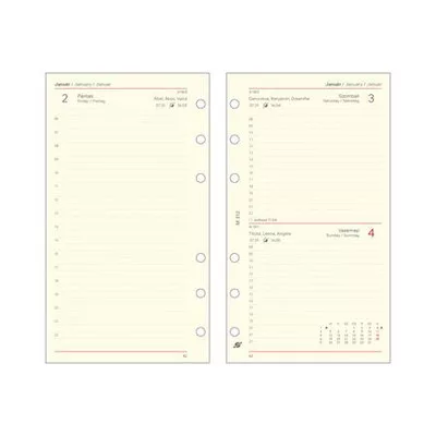 Kalendárium betét, tervező, napi, "M", SATURNUS, chamois 2027. 180 lap