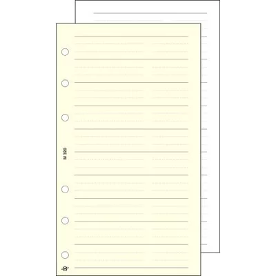 Kalendárium betét, telefon bianco, "M", SATURNUS, chamois 12 lap