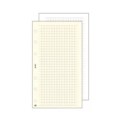 Kalendárium betét, jegyzetlap, "M", kockás, SATURNUS, fehér 30 lap