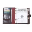 Kalendárium, gyűrűs, betétlapokkal, "M", újrahasznosított bőr, SATURNUS, "418", barna 1 db