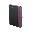 Naptár, tervező, B6, heti, TOPTIMER, "Nero", fekete-pink 1 db