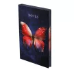 Jegyzetfüzet, A5, vonalas, 96 lap, TOPTIMER "Notes", piros pillangó 1 db