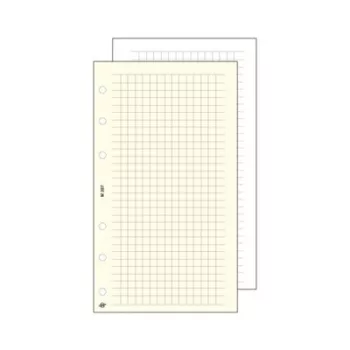   Kalendárium betét, jegyzetlap, "S", kockás, SATURNUS, fehér 30 lap