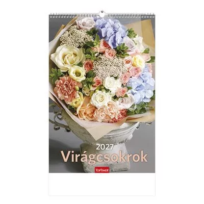 Naptár, fali, TOPTIMER "Virágcsokrok" 1 db