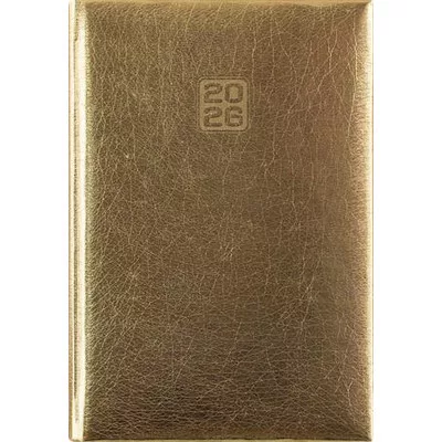 Naptár, tervező, B6, heti, DAYLINER, "Mirror", arany 1 db