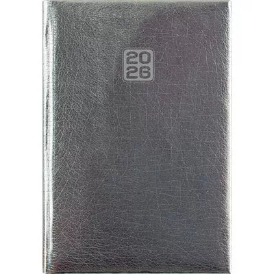Naptár, tervező, B6, heti, DAYLINER, "Mirror", ezüst 1 db