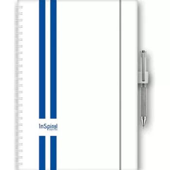   Naptár, tervező, A5, heti, DAYLINER, "InSpiral GT", fehér-kék 1 db