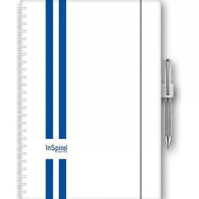 Naptár, tervező, A5, heti, DAYLINER, "InSpiral GT", fehér-kék 1 db