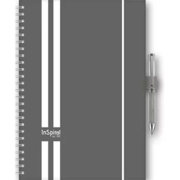   Naptár, tervező, A5, heti, DAYLINER, "InSpiral", szürke-fehér 1 db