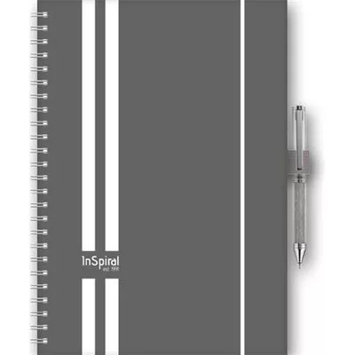Naptár, tervező, A5, heti, DAYLINER, "InSpiral", szürke-fehér 1 db