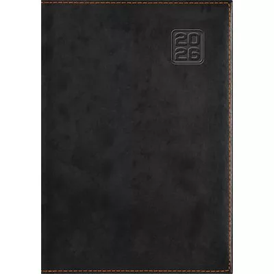 Naptár, tervező, B5, heti, DAYLINER "Square", fekete 1 db