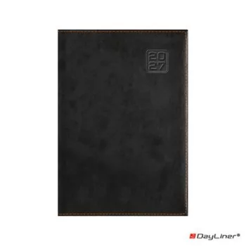   Naptár, tervező, B6, heti, DAYLINER "Square", fekete 1 db