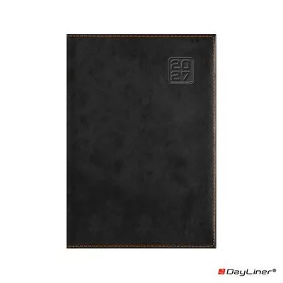 Naptár, tervező, B6, heti, DAYLINER "Square", fekete 1 db