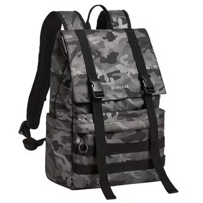 Notebook hátizsák, 15,6", rolltop, 15L, RIVACASE "7621 Sherwood", szürke-terepminta 1 db