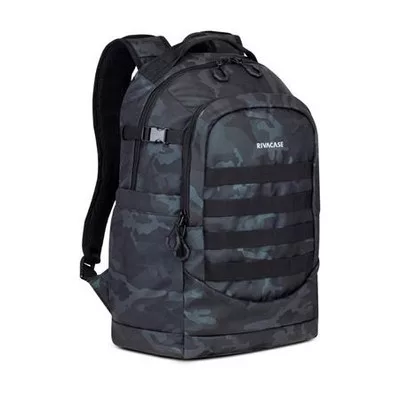Notebook hátizsák, 15,6", 28L, RIVACASE "7631 Sherwood Navy Camo", fekete-terepminta 1 db