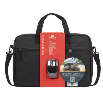   Notebook táska, 15,6", vezeték nélküli egérrel, RIVACASE "Regent 8038", fekete 1 db