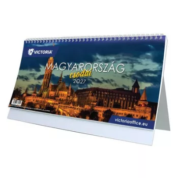   Naptár, asztali, álló, VICTORIA OFFICE "Magyarország Csodái" (2027. évi) 1 db