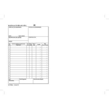   Nyomtatvány, szállítólevél, 25x3, A5, VICTORIA PAPER "B.10-70", 10 tömb/csomag