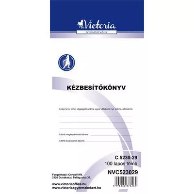 Nyomtatvány, kézbesítőkönyv, 100 lap, VICTORIA PAPER, "C.5230-29", 10 tömb/csomag 10 db