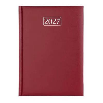 Naptár, tervező, A5, napi, VICTORIA OFFICE "Chrono", bordó (2026 évi) 1 db