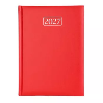   Naptár, tervező, A5, napi, VICTORIA OFFICE "Chrono", piros (2027 évi) 1 db